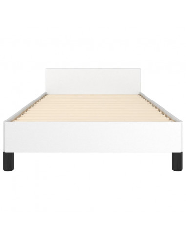 Giroletto con Testiera Bianco 90x190 cm in Similpelle