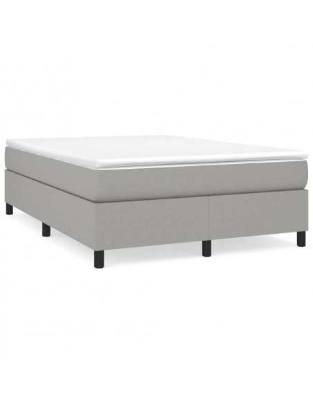 Giroletto a Molle Grigio Chiaro 140x200 cm in Tessuto