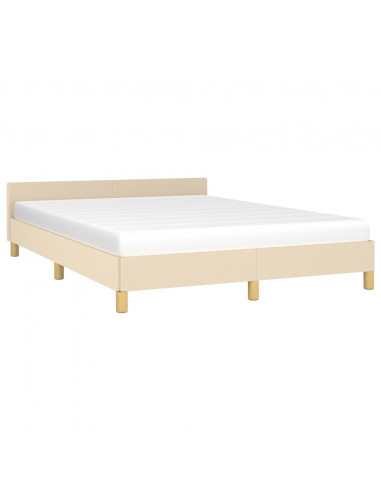 Giroletto con Testiera Crema 140x190 cm in Tessuto