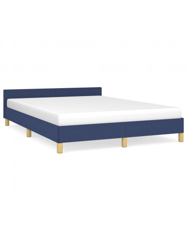 Giroletto con Testiera Blu 140x190 cm in Tessuto