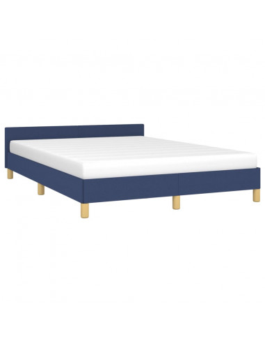 Giroletto con Testiera Blu 140x190 cm in Tessuto