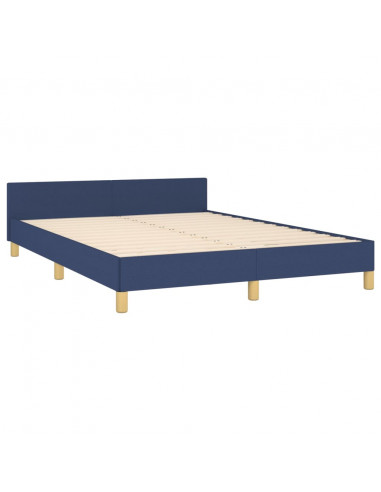 Giroletto con Testiera Blu 140x190 cm in Tessuto