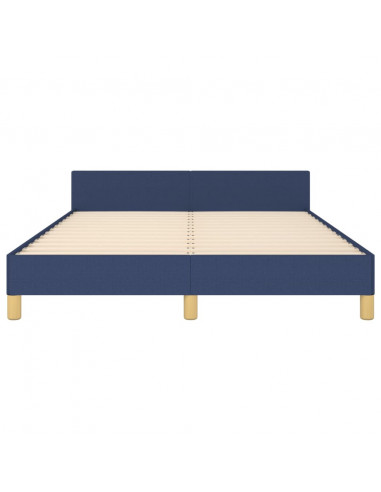 Giroletto con Testiera Blu 140x190 cm in Tessuto