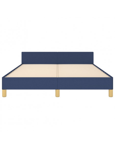 Giroletto con Testiera Blu 140x190 cm in Tessuto