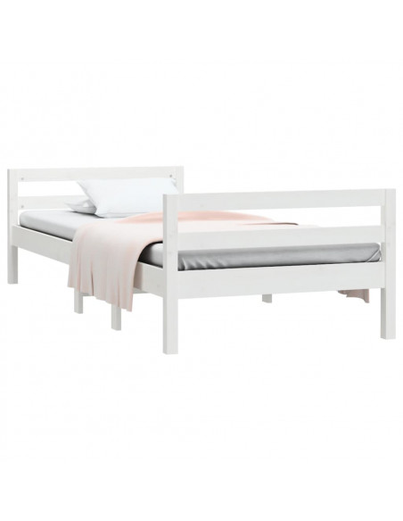 Giroletto Bianco 90x200 cm in Legno Massello di Pino