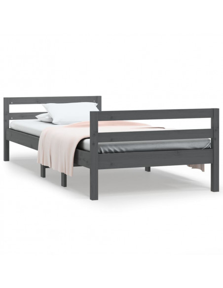Giroletto Grigio 90x200 cm in Legno Massello di Pino