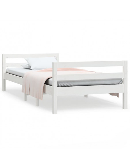 Giroletto Bianco 80x200 cm in Legno Massello di Pino