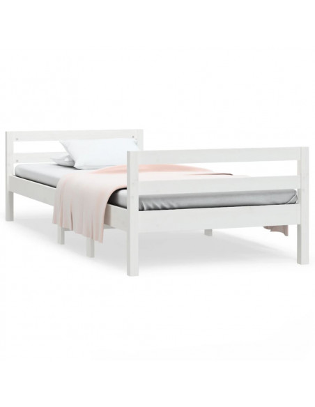 Giroletto Bianco 90x190 cm in Legno Massello di Pino