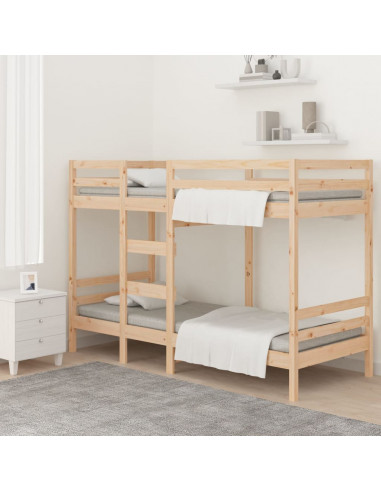 Letto a Castello 90x200 cm in Legno Massello di Pino