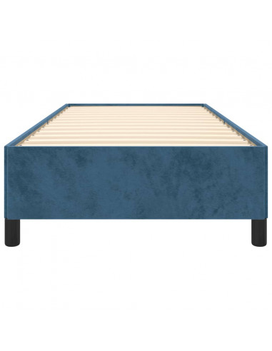 Giroletto senza Materasso Blu Scuro 80x200 cm in Velluto