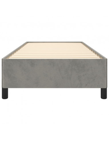 Giroletto Grigio Chiaro 90x200 cm in Velluto