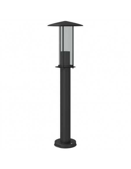 Lampade da Terra per Esterni 3 pz Nere 60 cm in Acciaio Inox