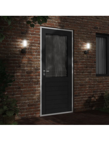 Applique da Esterno 2 pz Nere in Acciaio Inossidabile