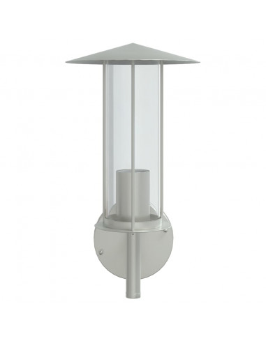 Applique da Esterno 2 pz Argento in Acciaio Inossidabile