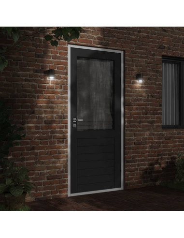 Applique da Parete per Esterni 2 pz Nere Alluminio Pressofuso