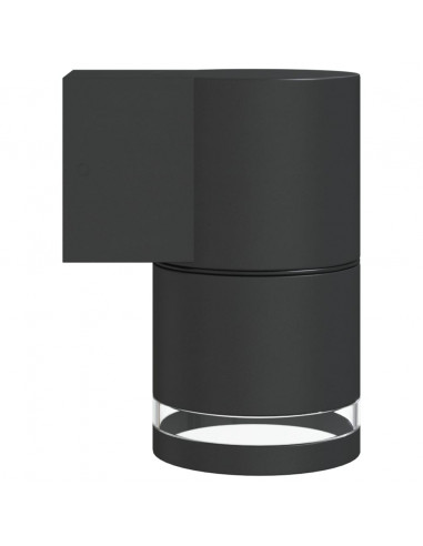 Applique da Parete per Esterni 2 pz Nere Alluminio Pressofuso