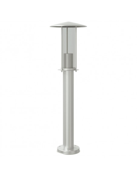 Lampada da Terra per Esterni Argento 60 cm in Acciaio Inox