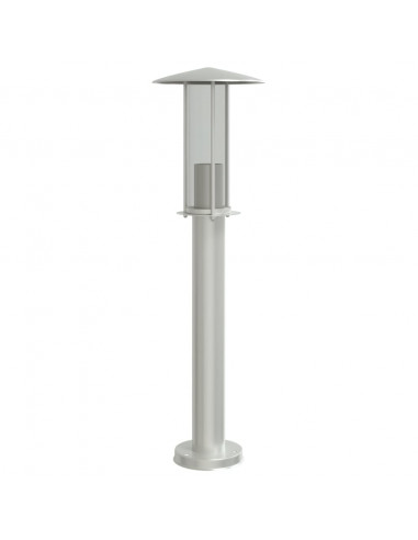 Lampada da Terra per Esterni Argento 60 cm in Acciaio Inox