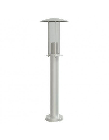 Lampada da Terra per Esterni Argento 60 cm in Acciaio Inox