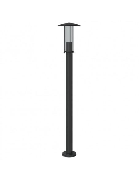 Lampade da Terra per Esterni 3 pz Nere 100 cm in Acciaio Inox
