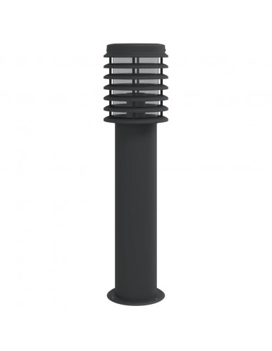 Lampada da Terra per Esterni Nera 60 cm in Acciaio Inox