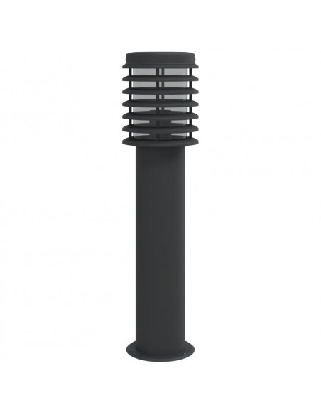 Lampada da Terra per Esterni Nera 60 cm in Acciaio Inox