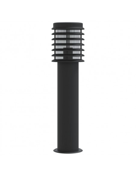 Lampada da Terra per Esterni Nera 60 cm in Acciaio Inox