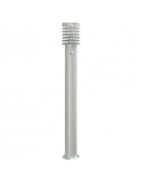 Lampada da Terra per Esterni Sensore Argento 3 pz 110cm Acciaio