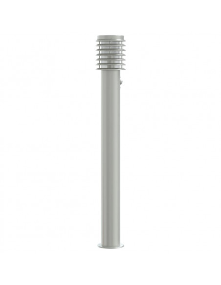 Lampada da Terra per Esterni Sensore Argento 3 pz 110cm Acciaio