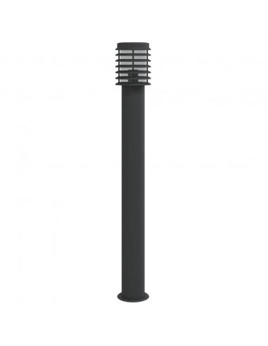 Lampada da Terra per Esterni Argento 110 cm in Acciaio Inox