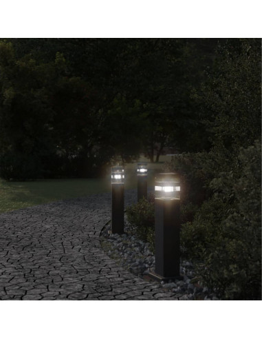 Lampade da Terra per Esterni Nera 50 cm in Alluminio