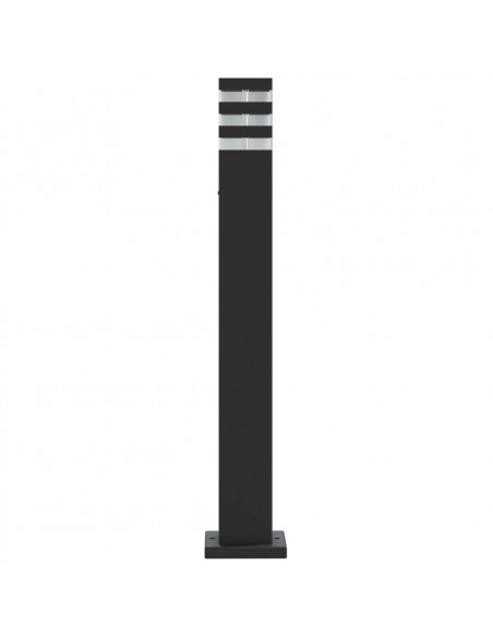 Lampade da Terra per Esterni 3pz Nere 80 cm in Alluminio