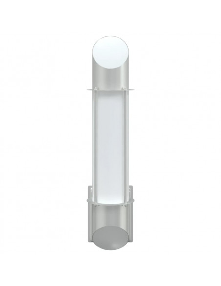 Applique da Esterno 2 pz Argento in Acciaio Inossidabile