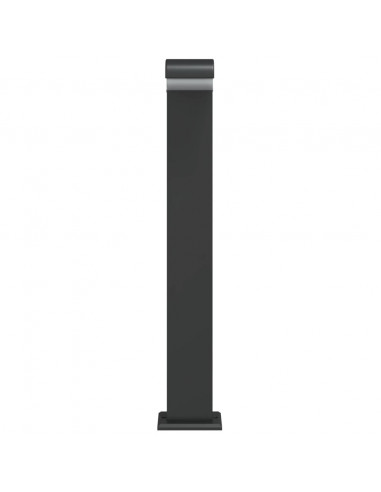 Lampade da Terra per Esterni 3pz Nere 80cm Alluminio Pressofuso