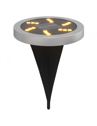 Luci Solari da Terra con Picchetti da Esterno 12pz Bianco Caldo