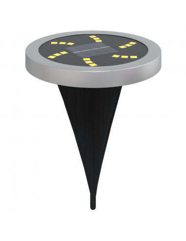 Luci Solari da Terra con Picchetti da Esterno 12pz Bianco Caldo