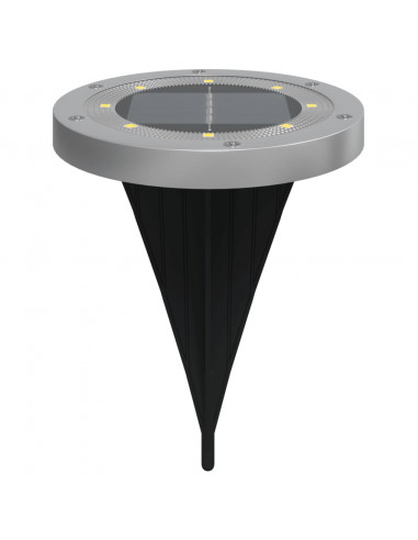 Luci Solari da Terra con Picchetti da Esterno 4pz Bianco Caldo