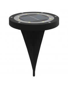 Luci Solari da Terra con Picchetti da Esterno 4pz Bianco Caldo 2