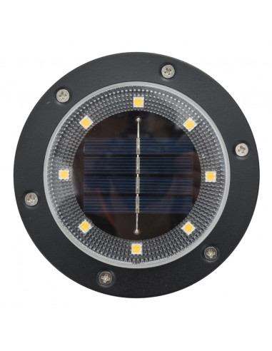 Luci Solari da Terra con Picchetti da Esterno 4pz Bianco Caldo