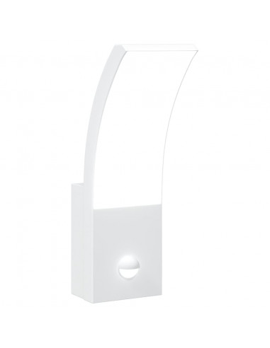 Applique con LED e Sensore Bianca in Alluminio Pressofuso