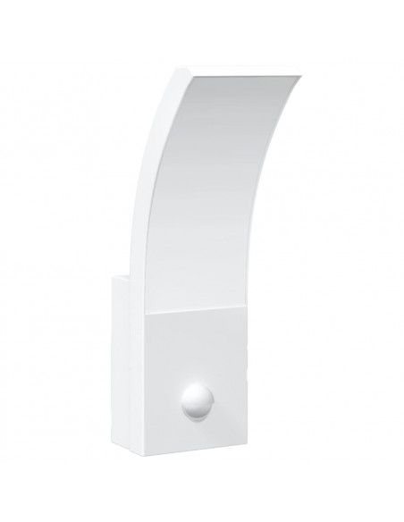 Applique con LED e Sensore Bianca in Alluminio Pressofuso