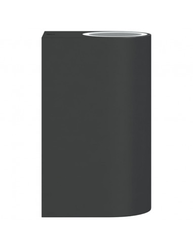 Applique da Parete per Esterni 2 pz Nere Alluminio Pressofuso