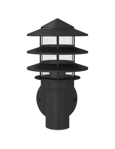 Applique da Esterno 2 pz Nere in Acciaio Inossidabile