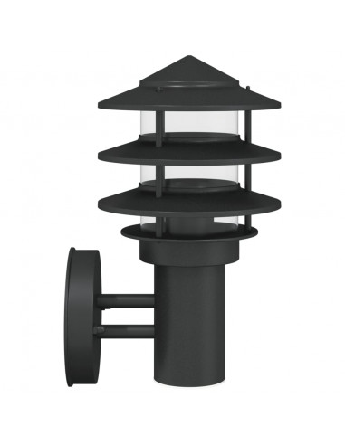 Applique da Esterno 2 pz Nere in Acciaio Inossidabile