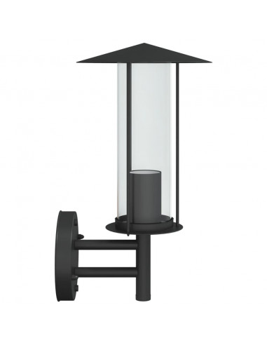 Applique da Esterno Nera in Acciaio Inossidabile