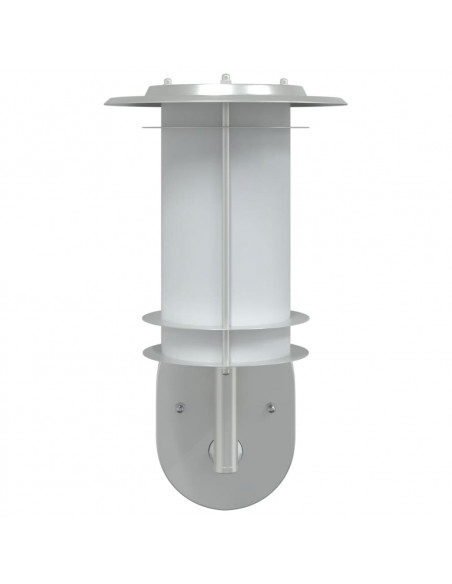 Applique per Esterno con Sensore Argento in Acciaio Inox
