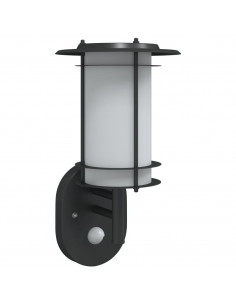 Applique da Esterno con Sensore Nera in Acciaio Inossidabile 2