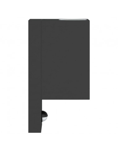 Applique con Sensore Nera in Alluminio Pressofuso