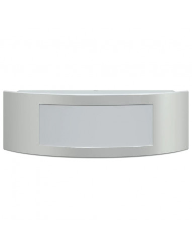 Applique da Esterno 2 pz Argento in Acciaio Inossidabile