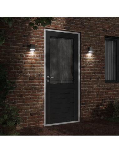 Applique da Esterno 2 pz Nere in Acciaio Inossidabile